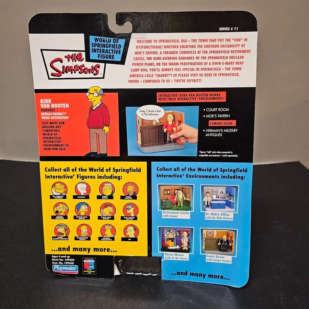 Kirk Van Houten World of Springfield Simpsons Intellitronic Figure 2002 NIP READ